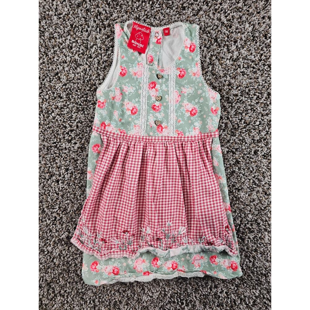 Bondi Kidswear baby girl Dirndl dress featuring a floral print bodice Sz 98